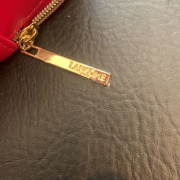 Lancôme Pink Gold Hardware Star Cosmetics Beauty Makeup Travel Zipper Bag NEW - Picture 5 of 9